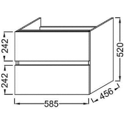Тумба под раковину Jacob Delafon Tolbiac 60 EB2381-J5 подвесная Белый лак