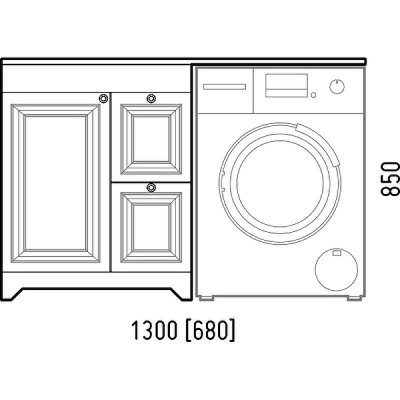 Тумба под раковину Corozo Леон 70 Z2 SD-00000726 Белая
