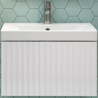 Тумба под раковину Velvex Compo 60 tp.COM.9696.60.1Y подвесная Белая глянцевая