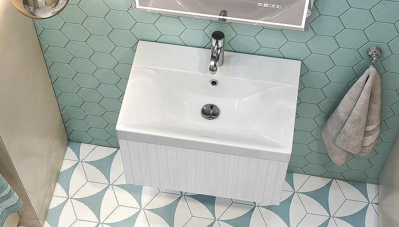 Тумба под раковину Velvex Compo 60 tp.COM.9696.60.1Y подвесная Белая глянцевая, купить, цена, заказать, магазин, доставка, скидка, промокод, купить, цена, заказать, магазин, доставка, скидка, промокод