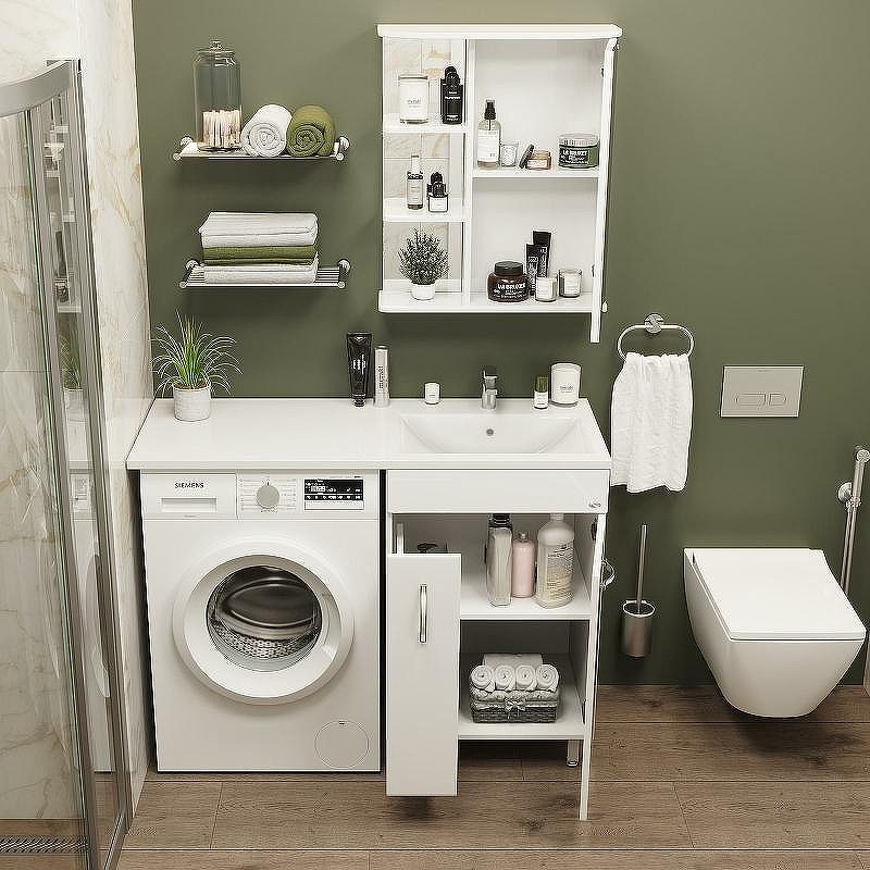 Зеркальный шкаф Onika Карина 60.01 R 206010 с подсветкой Белый, купить, цена, заказать, магазин, доставка, скидка, промокод, купить, цена, заказать, магазин, доставка, скидка, промокод