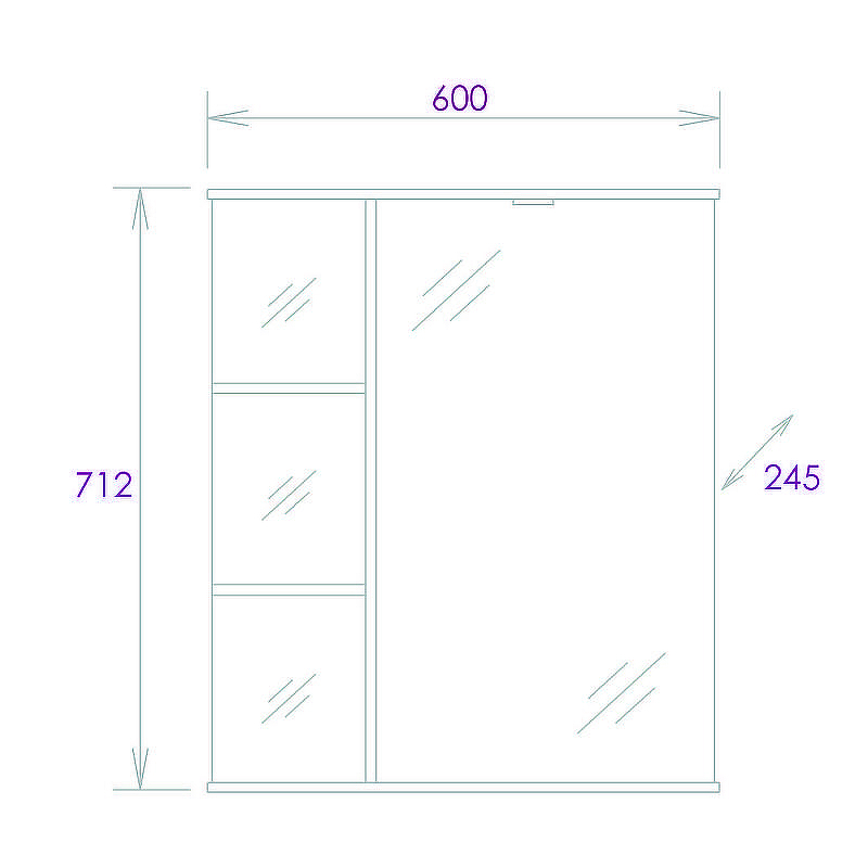 Зеркальный шкаф Onika Карина 60.01 R 206010 с подсветкой Белый, купить, цена, заказать, магазин, доставка, скидка, промокод, купить, цена, заказать, магазин, доставка, скидка, промокод