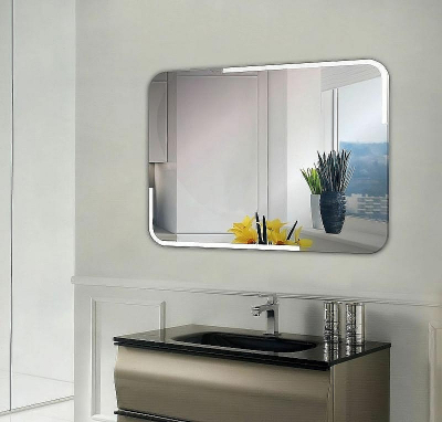 Зеркало Relisan Emma 900х700 Гл000025947 с подсветкой с сенсорным выключателем, увеличением и часами