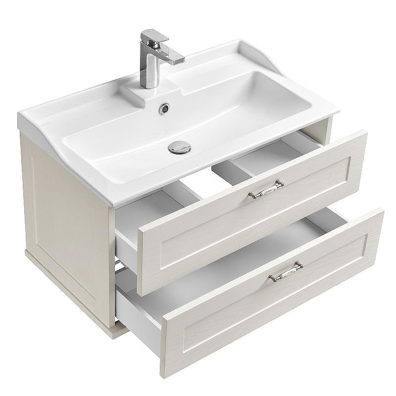 Тумба под раковину Aquaton Леон 80 1A186301LBPS0 подвесная Дуб белый, купить, цена, заказать, магазин, доставка, скидка, промокод, купить, цена, заказать, магазин, доставка, скидка, промокод