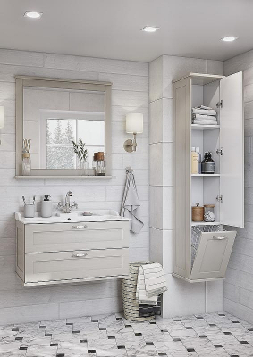 Тумба под раковину Aquaton Леон 80 1A186301LBPS0 подвесная Дуб белый