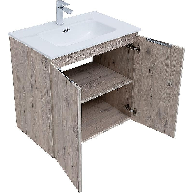 Тумба под раковину Aquanet Алвита New 70 303906 подвесная Дуб веллингтон белый, купить, цена, заказать, магазин, доставка, скидка, промокод, купить, цена, заказать, магазин, доставка, скидка, промокод