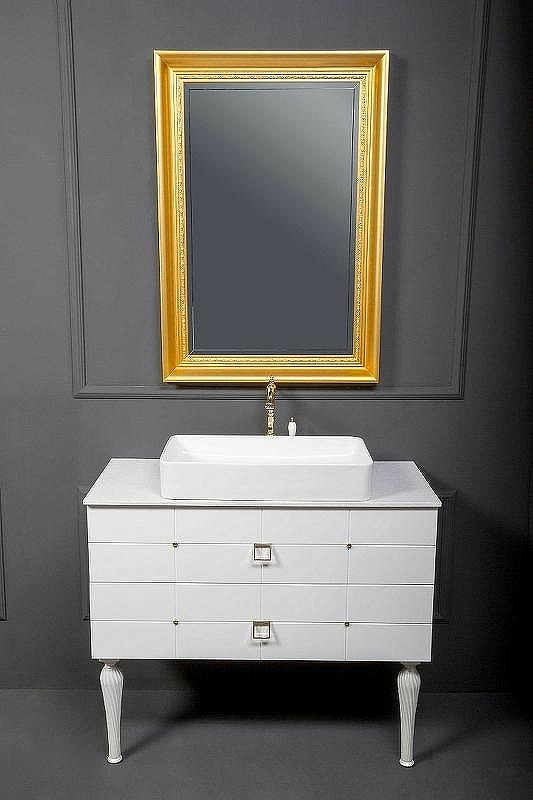 Тумба под раковину Boheme Armadi Art Vallessi Avangarde Piazza 80 841-080-WG подвесная Белый Золото, купить, цена, заказать, магазин, доставка, скидка, промокод, купить, цена, заказать, магазин, доставка, скидка, промокод