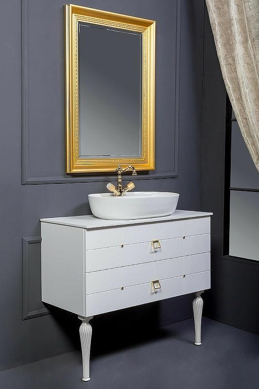 Тумба под раковину Boheme Armadi Art Vallessi Avangarde Piazza 80 841-080-WG подвесная Белый Золото, купить, цена, заказать, магазин, доставка, скидка, промокод, купить, цена, заказать, магазин, доставка, скидка, промокод