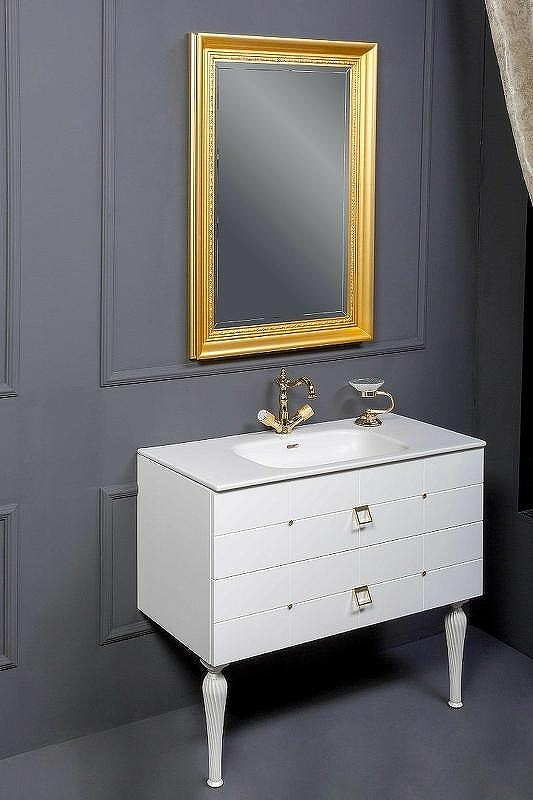 Тумба под раковину Boheme Armadi Art Vallessi Avangarde Piazza 80 841-080-WG подвесная Белый Золото, купить, цена, заказать, магазин, доставка, скидка, промокод, купить, цена, заказать, магазин, доставка, скидка, промокод