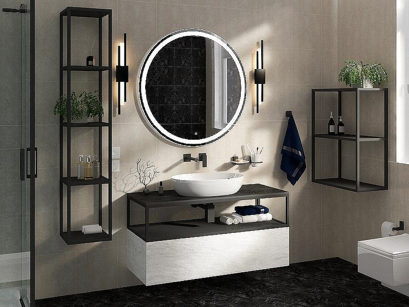 Консоль под раковину Cezares Cadro 120 CADRO-120/46/30-1C-SO-MET-ST Черная матовая, купить, цена, заказать, магазин, доставка, скидка, промокод, купить, цена, заказать, магазин, доставка, скидка, промокод