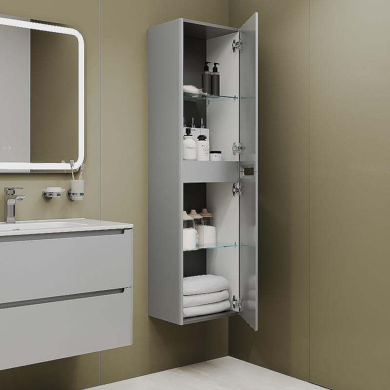 Шкаф пенал Iddis Edifice 40 EDI40L0i97 подвесной Светло-серый, купить, цена, заказать, магазин, доставка, скидка, промокод, купить, цена, заказать, магазин, доставка, скидка, промокод