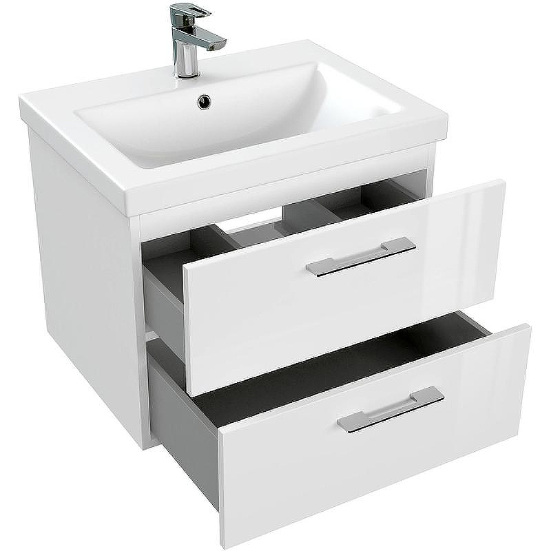 Тумба под раковину Cersanit Lara 60 64133 подвесная Белая, купить, цена, заказать, магазин, доставка, скидка, промокод, купить, цена, заказать, магазин, доставка, скидка, промокод