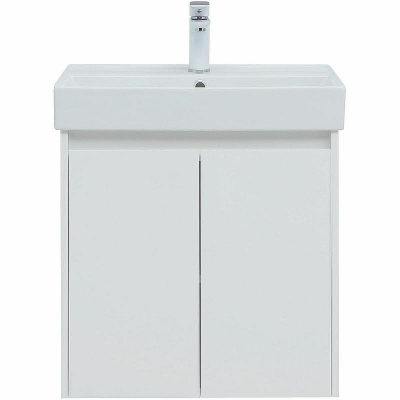 Тумба с раковиной Aquanet Nova Lite 60 302523 подвесная Белый глянец