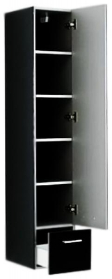 Шкаф пенал Aquanet Верона 30 R 175391 подвесной Черный