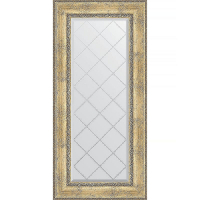 Зеркало Evoform Exclusive-G 132х62 BY 4084 с гравировкой в багетной раме - Состаренное серебро с орнаментом 120, купить, цена, заказать, магазин, доставка, скидка, промокод, купить, цена, заказать, магазин, доставка, скидка, промокод