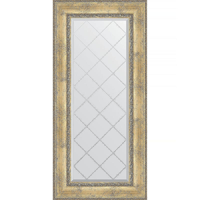 Зеркало Evoform Exclusive-G 132х62 BY 4084 с гравировкой в багетной раме - Состаренное серебро с орнаментом 120, купить, цена, заказать, магазин, доставка, скидка, промокод, купить, цена, заказать, магазин, доставка, скидка, промокод