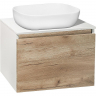 Тумба под раковину Runo Бари 60 00-00001374 подвесная Крафт дуб Белая, купить, цена, заказать, магазин, доставка, скидка, промокод, купить, цена, заказать, магазин, доставка, скидка, промокод