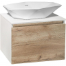Тумба под раковину Runo Бари 60 00-00001374 подвесная Крафт дуб Белая, купить, цена, заказать, магазин, доставка, скидка, промокод, купить, цена, заказать, магазин, доставка, скидка, промокод