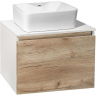 Тумба под раковину Runo Бари 60 00-00001374 подвесная Крафт дуб Белая, купить, цена, заказать, магазин, доставка, скидка, промокод, купить, цена, заказать, магазин, доставка, скидка, промокод
