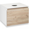Тумба под раковину Runo Бари 60 00-00001374 подвесная Крафт дуб Белая, купить, цена, заказать, магазин, доставка, скидка, промокод, купить, цена, заказать, магазин, доставка, скидка, промокод