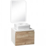 Тумба под раковину Runo Бари 60 00-00001374 подвесная Крафт дуб Белая, купить, цена, заказать, магазин, доставка, скидка, промокод, купить, цена, заказать, магазин, доставка, скидка, промокод