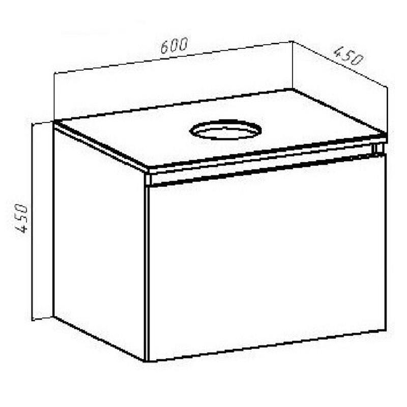 Тумба под раковину Runo Бари 60 00-00001374 подвесная Крафт дуб Белая, купить, цена, заказать, магазин, доставка, скидка, промокод, купить, цена, заказать, магазин, доставка, скидка, промокод