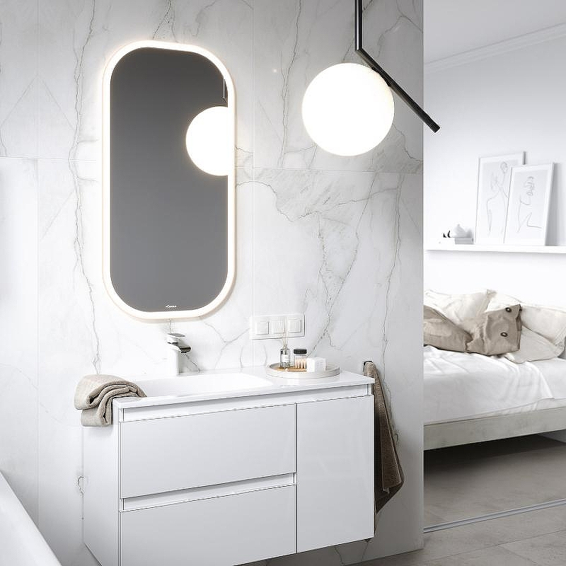 Зеркало Aqwella Soul 55 SOUL0255AH с подсветкой и подогревом с бесконтактным выключателем, купить, цена, заказать, магазин, доставка, скидка, промокод, купить, цена, заказать, магазин, доставка, скидка, промокод