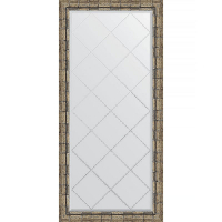Зеркало Evoform Exclusive-G 135х73 BY 4265 с гравировкой в багетной раме - Серебряный бамбук 73, купить, цена, заказать, магазин, доставка, скидка, промокод, купить, цена, заказать, магазин, доставка, скидка, промокод