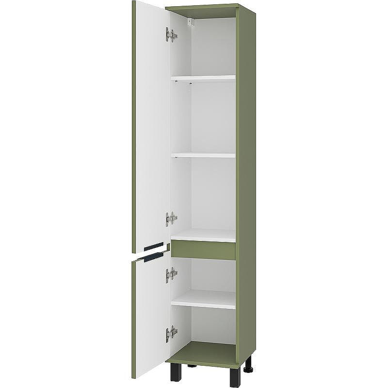 Шкаф пенал Brevita Enfida 35 L ENF-05035-0801L Зеленый матовый, купить, цена, заказать, магазин, доставка, скидка, промокод, купить, цена, заказать, магазин, доставка, скидка, промокод