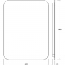 Зеркало Defesto Opti 60x80 DF 2807R с подсветкой 25W-4500К/ИК - выключатель/Нейтральный белый свет, купить, цена, заказать, магазин, доставка, скидка, промокод, купить, цена, заказать, магазин, доставка, скидка, промокод