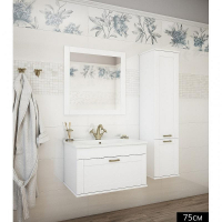 Шкаф пенал Sanflor Ванесса 34 R С000005889 Белый, купить, цена, заказать, магазин, доставка, скидка, промокод, купить, цена, заказать, магазин, доставка, скидка, промокод