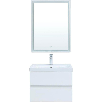 Комплект мебели для ванной Aquanet Беркли 60 306358 подвесной Белый глянец