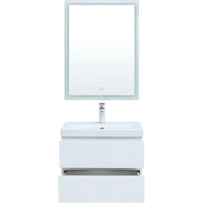 Комплект мебели для ванной Aquanet Беркли 60 306358 подвесной Белый глянец