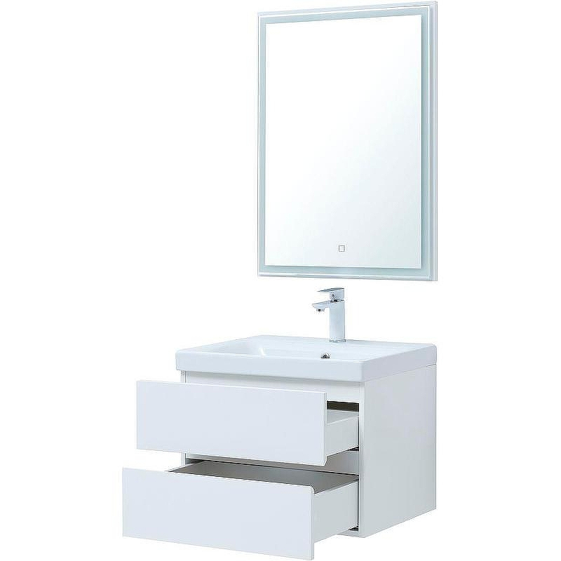 Комплект мебели для ванной Aquanet Беркли 60 306358 подвесной Белый глянец, купить, цена, заказать, магазин, доставка, скидка, промокод, купить, цена, заказать, магазин, доставка, скидка, промокод