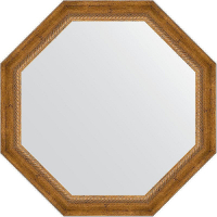 Зеркало Evoform Octagon 73х73 BY 3675 в багетной раме - Состаренная бронза с плетением 70, купить, цена, заказать, магазин, доставка, скидка, промокод, купить, цена, заказать, магазин, доставка, скидка, промокод