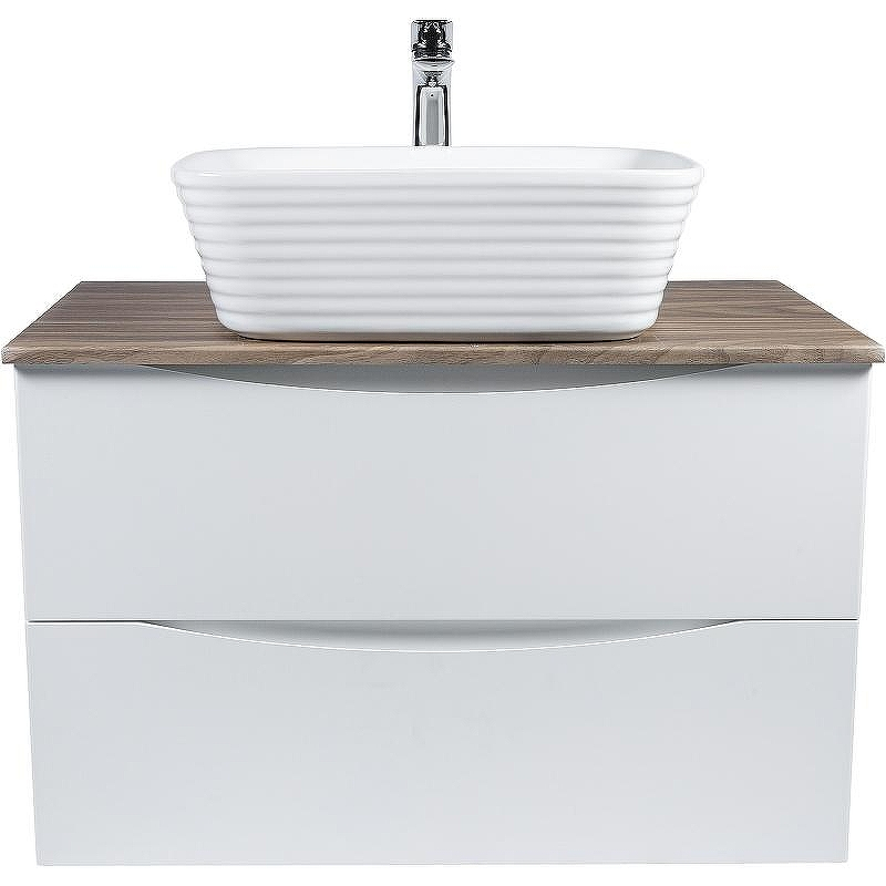 Тумба под раковину Bond Cube 80 T09805 подвесная Белая матовая Дуб, купить, цена, заказать, магазин, доставка, скидка, промокод, купить, цена, заказать, магазин, доставка, скидка, промокод