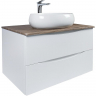 Тумба под раковину Bond Cube 80 T09805 подвесная Белая матовая Дуб, купить, цена, заказать, магазин, доставка, скидка, промокод, купить, цена, заказать, магазин, доставка, скидка, промокод