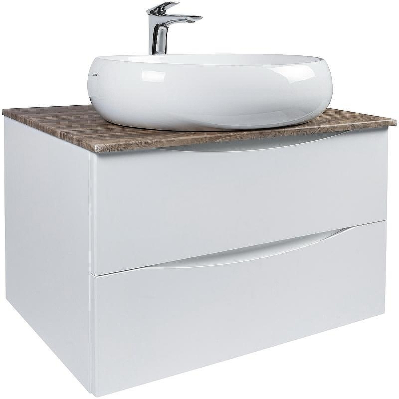 Тумба под раковину Bond Cube 80 T09805 подвесная Белая матовая Дуб, купить, цена, заказать, магазин, доставка, скидка, промокод, купить, цена, заказать, магазин, доставка, скидка, промокод