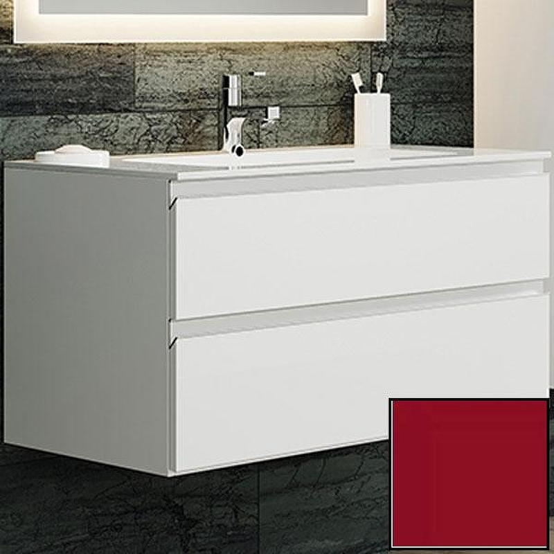 Тумба с раковиной SanVit Авеню-2 75 kavenu275 в цвете Ral подвесная Красный глянец, купить, цена, заказать, магазин, доставка, скидка, промокод, купить, цена, заказать, магазин, доставка, скидка, промокод