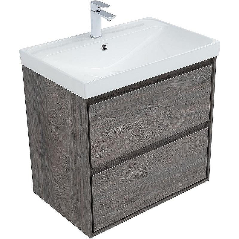 Тумба под раковину Aquanet Милан 70 336373 подвесная Дуб рошелье, купить, цена, заказать, магазин, доставка, скидка, промокод, купить, цена, заказать, магазин, доставка, скидка, промокод