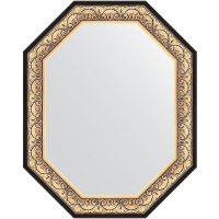 Зеркало Evoform Polygon 100х80 BY 7244 в багетной раме - Барокко золото 106, купить, цена, заказать, магазин, доставка, скидка, промокод, купить, цена, заказать, магазин, доставка, скидка, промокод