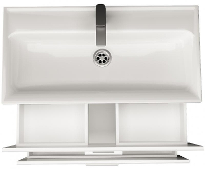 Тумба с раковиной Marka One Elena 80П У96878 подвесная Белый глянец