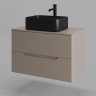 Тумба с раковиной Orange Line 80 Li-80TuLMDF+B02-460MB подвесная Латте матовый, купить, цена, заказать, магазин, доставка, скидка, промокод, купить, цена, заказать, магазин, доставка, скидка, промокод