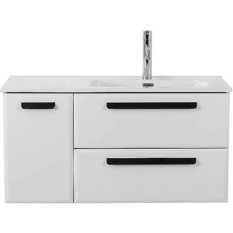 Тумба под раковину Cezares Eco-Cer-N 100 R ECO-CER-N-1000-2C-1A-SO-BL-R подвесная Bianco Lucido без ручек, купить, цена, заказать, магазин, доставка, скидка, промокод, купить, цена, заказать, магазин, доставка, скидка, промокод