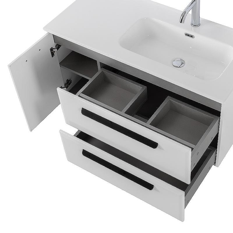 Тумба под раковину Cezares Eco-Cer-N 100 R ECO-CER-N-1000-2C-1A-SO-BL-R подвесная Bianco Lucido без ручек, купить, цена, заказать, магазин, доставка, скидка, промокод, купить, цена, заказать, магазин, доставка, скидка, промокод