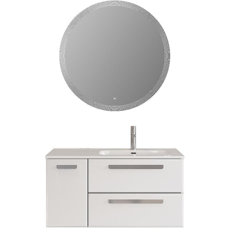 Тумба под раковину Cezares Eco-Cer-N 100 R ECO-CER-N-1000-2C-1A-SO-BL-R подвесная Bianco Lucido без ручек, купить, цена, заказать, магазин, доставка, скидка, промокод, купить, цена, заказать, магазин, доставка, скидка, промокод