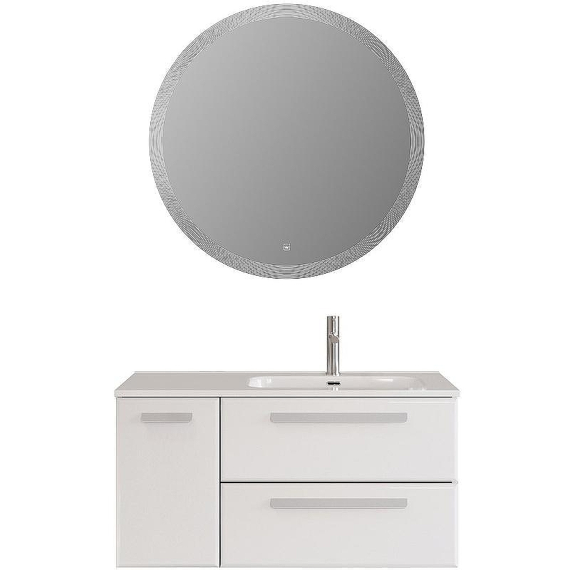 Тумба под раковину Cezares Eco-Cer-N 100 R ECO-CER-N-1000-2C-1A-SO-BL-R подвесная Bianco Lucido без ручек, купить, цена, заказать, магазин, доставка, скидка, промокод, купить, цена, заказать, магазин, доставка, скидка, промокод