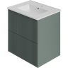 Тумба под раковину La Fenice Terra Twin 60 FNC-01-TER-G-60-2 подвесная Серо-зеленая, купить, цена, заказать, магазин, доставка, скидка, промокод, купить, цена, заказать, магазин, доставка, скидка, промокод