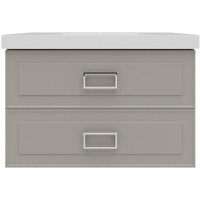 Тумба под раковину La Fenice Cubo Twin 100 FNC-01-CUB-C-100-2 подвесная Бежевая матовая