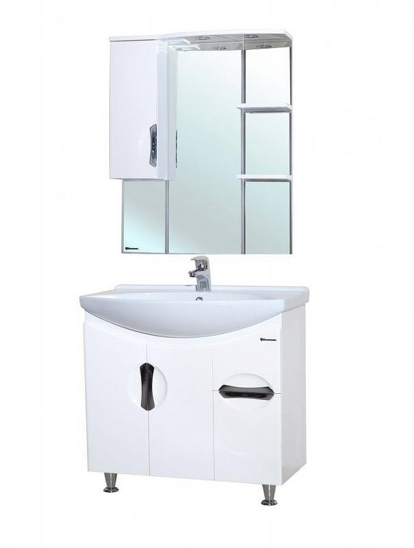 Зеркало со шкафом Bellezza Лагуна 75 4612112001019 с подсветкой R Белое, купить, цена, заказать, магазин, доставка, скидка, промокод, купить, цена, заказать, магазин, доставка, скидка, промокод